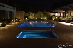 Geometric Swimming Pool Spa Night