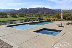 Geometric Luxury Pool with Inground Vinyl Liner