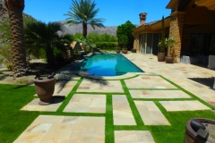 Geometric Luxury Pool with Landscape